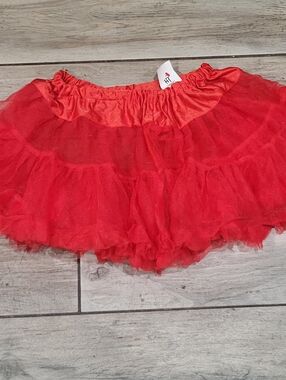 Hot Topic One Size Red Sheer Petticoat Double Layer Tutu Tulle NWT